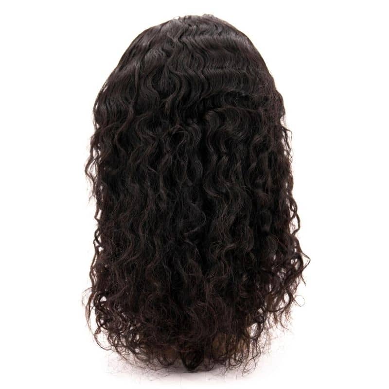 Back of messy curl closure wig