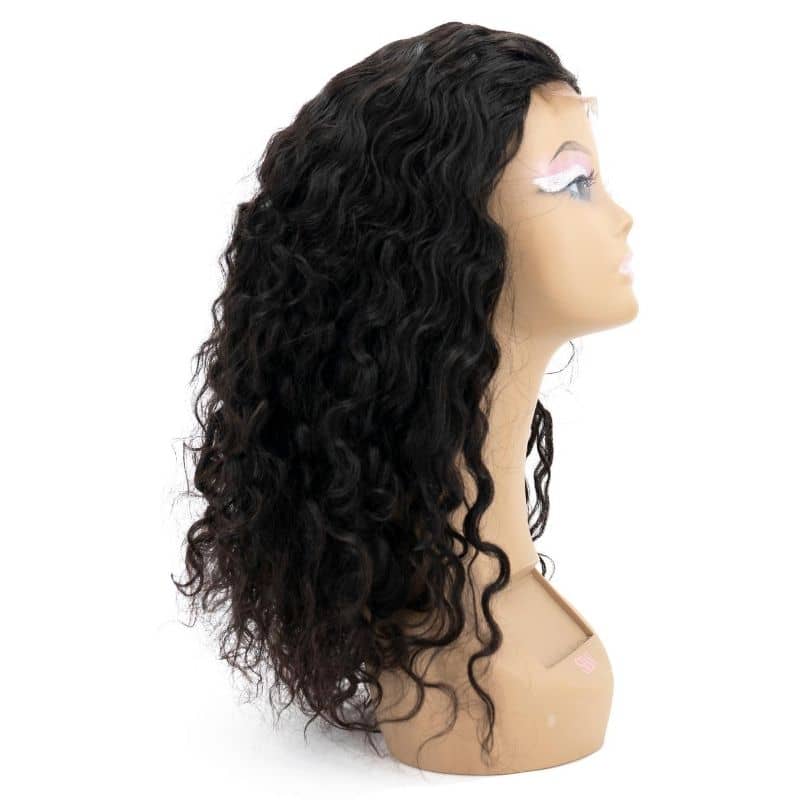 Messy curl closure wig 