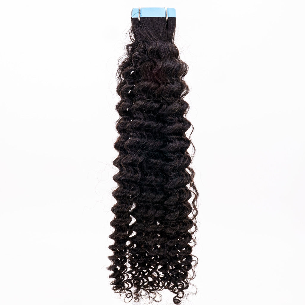 Afro Kinky Curly 100% Human Hair Tape In Extensions - Private Label