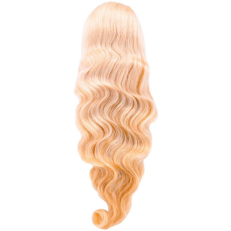Back of Blonde body wave lace front wig