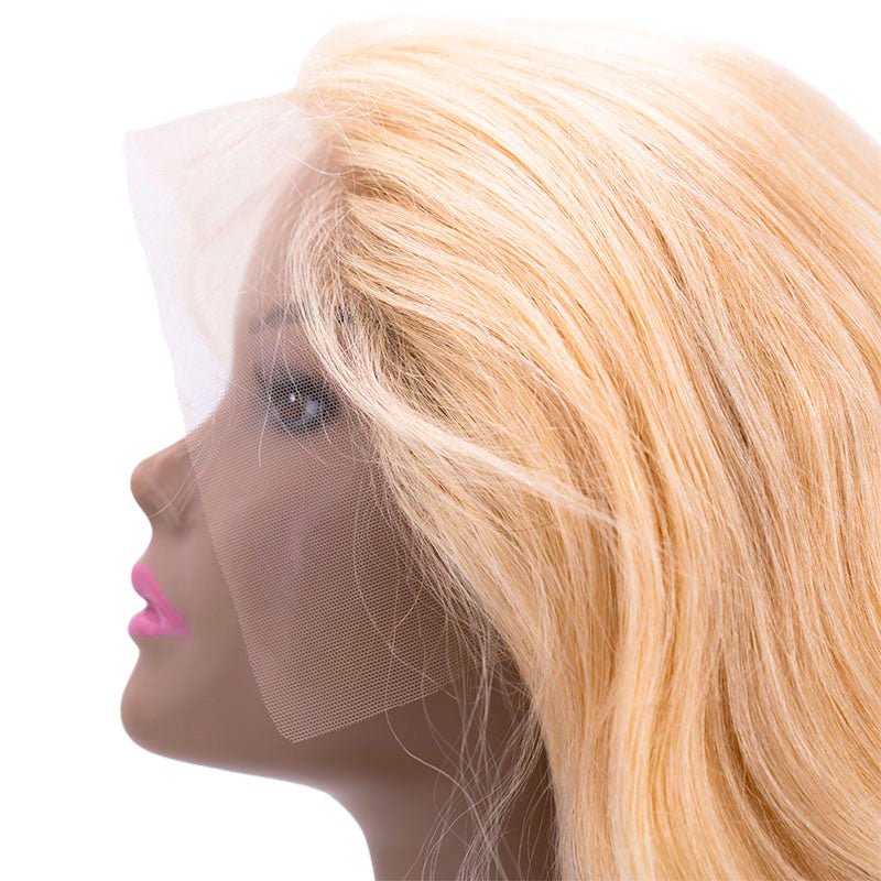 Blonde Body Wave 13x4 Transparent Lace Front Human Hair Wig - Private Label