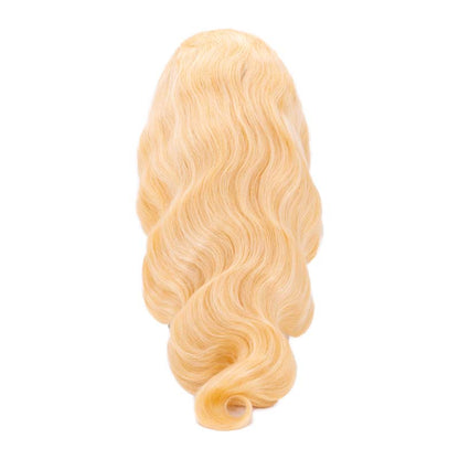 Back of Blonde body wave full lace wig