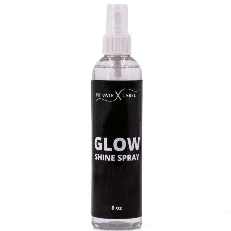 front of glow shine spray bottle