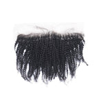 Afro Kinky Curly 13x4 Transparent Lace Human Hair Frontal - Private Label