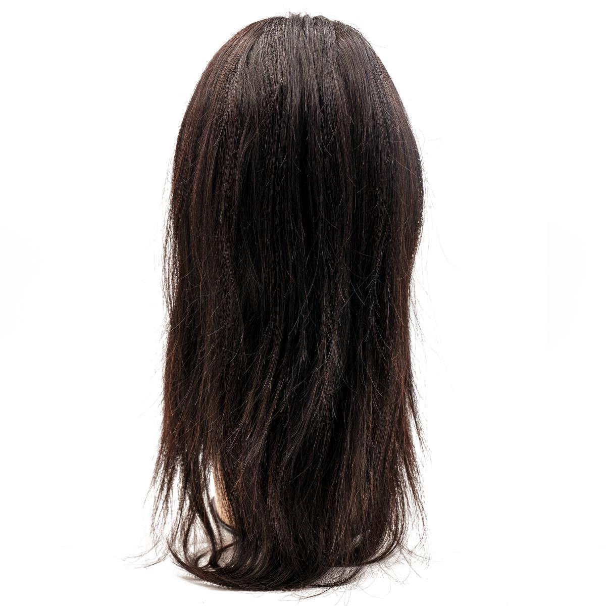 Straight Mono Lace Front PU Medical Wig Back Hair