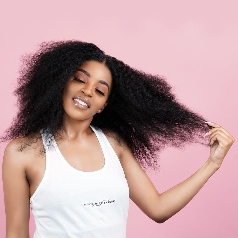 Afro Kinky Curly 100% Human Hair Bundles - Private Label