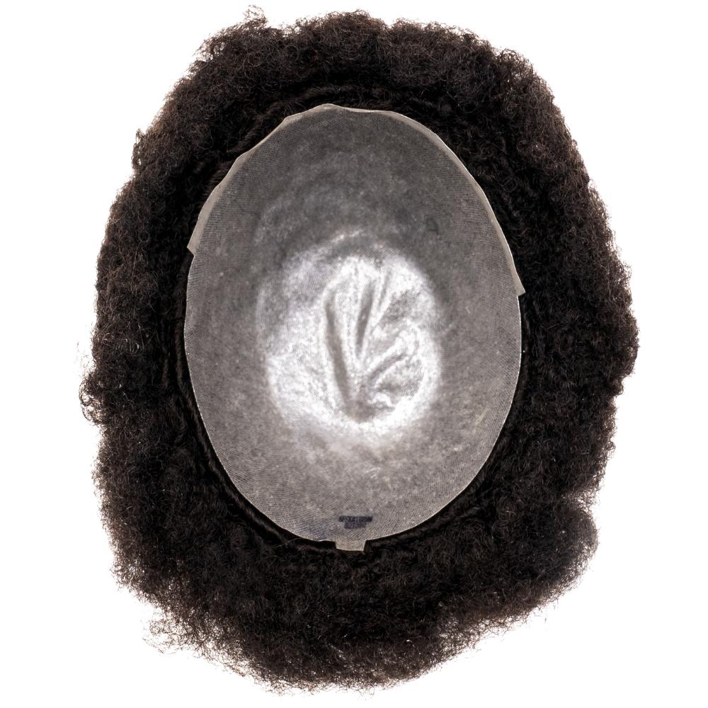 inside shot of cap of afro wavy man weave