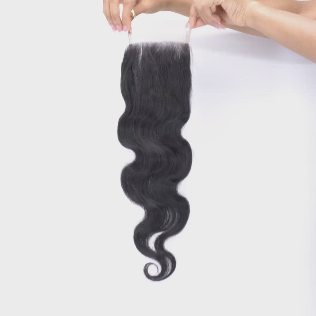 Malaysian Body Wave Lace Closure Video