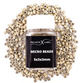 Beige Micro Beads 5x3x3 mm (500 Pieces) - Private Label