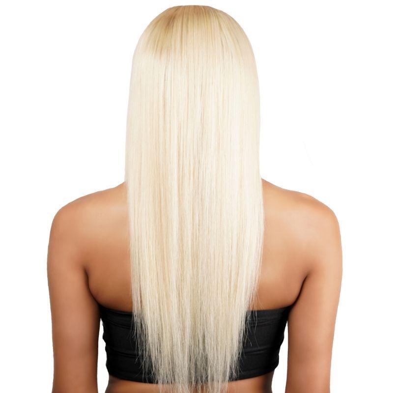 Back of straight 613 blonde lace front wig