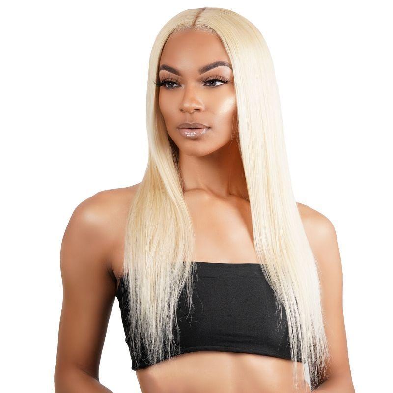 Model in Straight 613 blonde lace front wig
