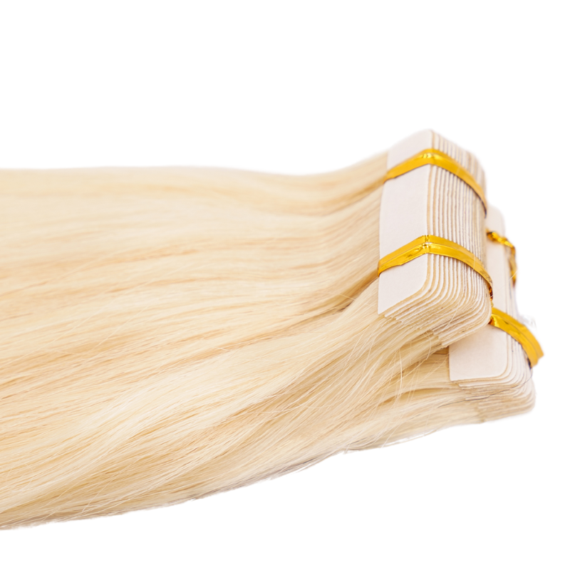 Blonde raw straight tape ins