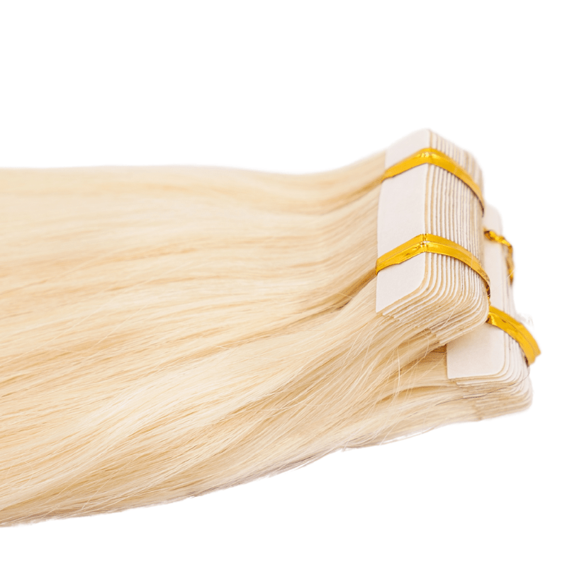 Raw Blonde Straight 100% Human Hair Tape In Extensions - Private Label