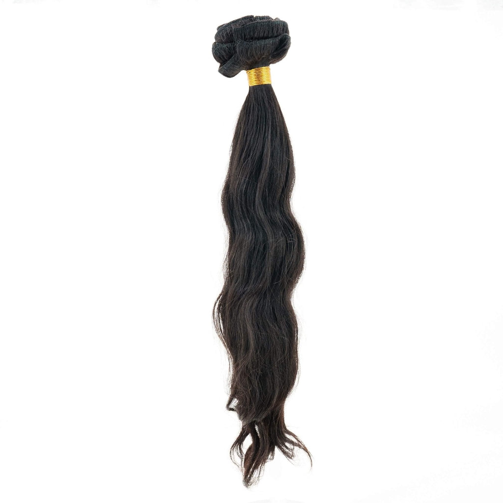 Indian Wavy Natural Black Clip - In 100% Human Hair Extensions - Private Label