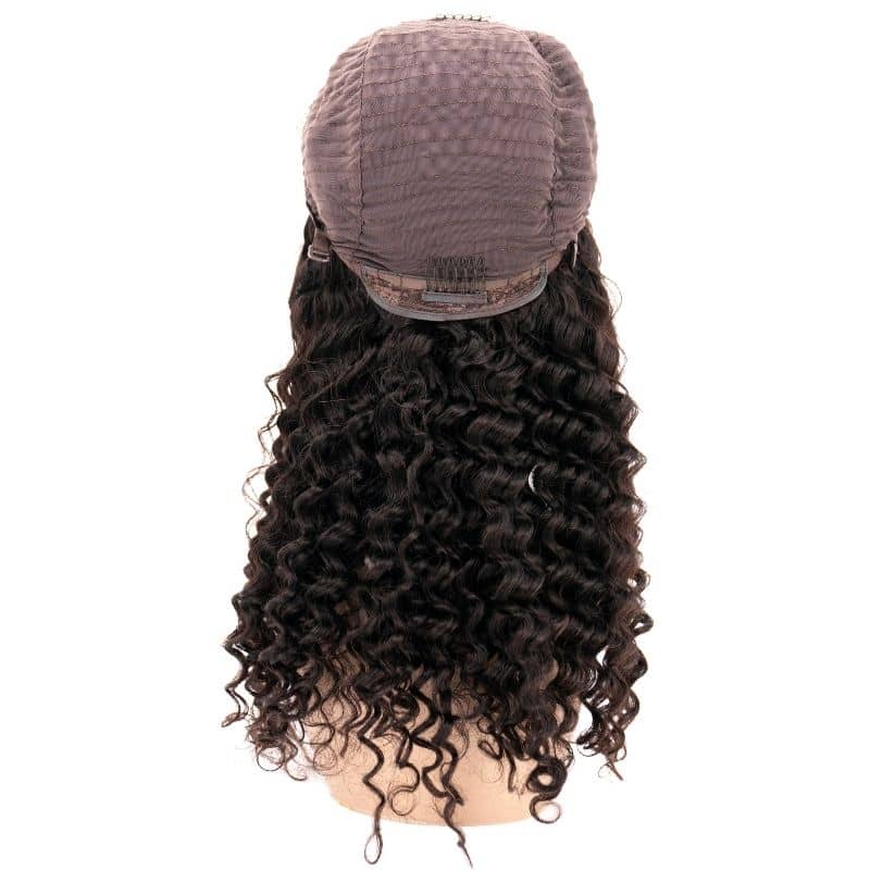 Deep Wave 4x4 Transparent Lace 100% Human Hair Closure Wig - Private Label