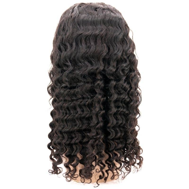 Deep Wave 4x4 Transparent Lace 100% Human Hair Closure Wig - Private Label