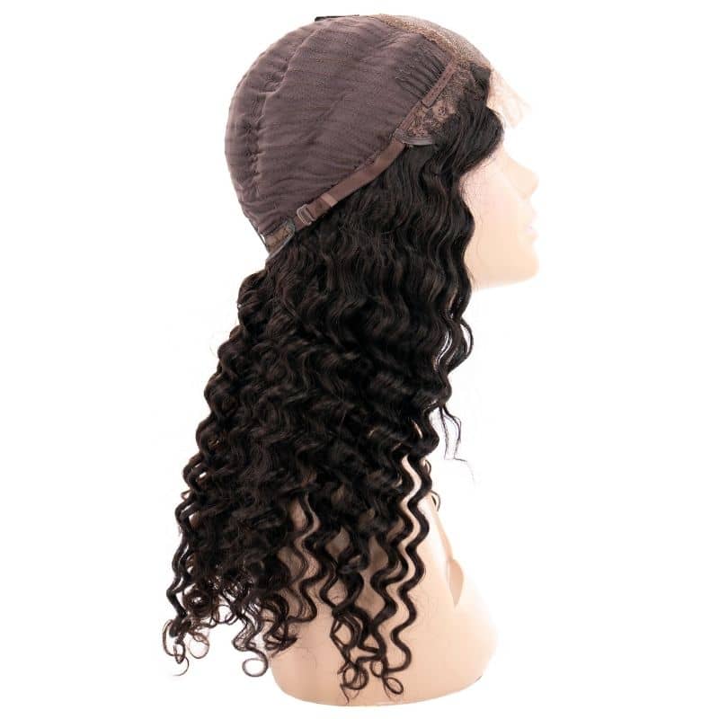Deep Wave 4x4 Transparent Lace 100% Human Hair Closure Wig - Private Label