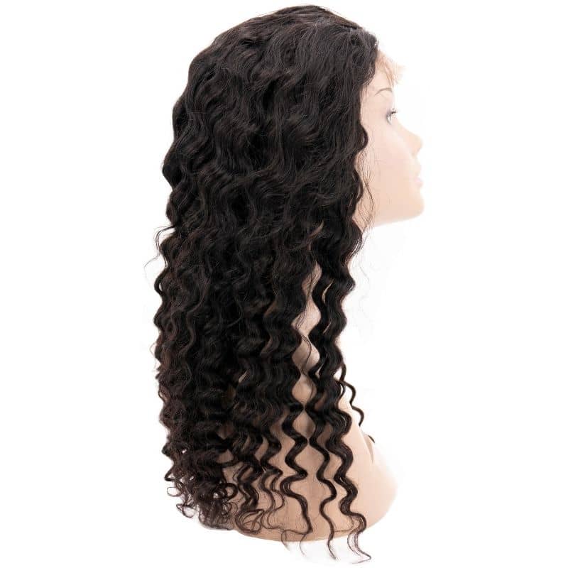 Deep Wave 4x4 Transparent Lace 100% Human Hair Closure Wig - Private Label