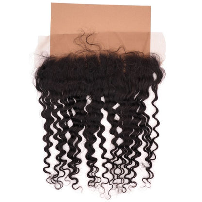Deep Wave Lace Frontal On Brown Background