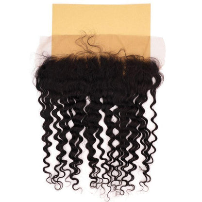 Deep Wave Lace Frontal On Tan Background