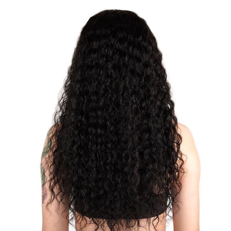 back of hd deep wave lace front wig
