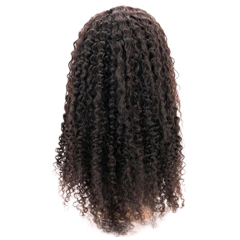 Back of kinky curly closure wig