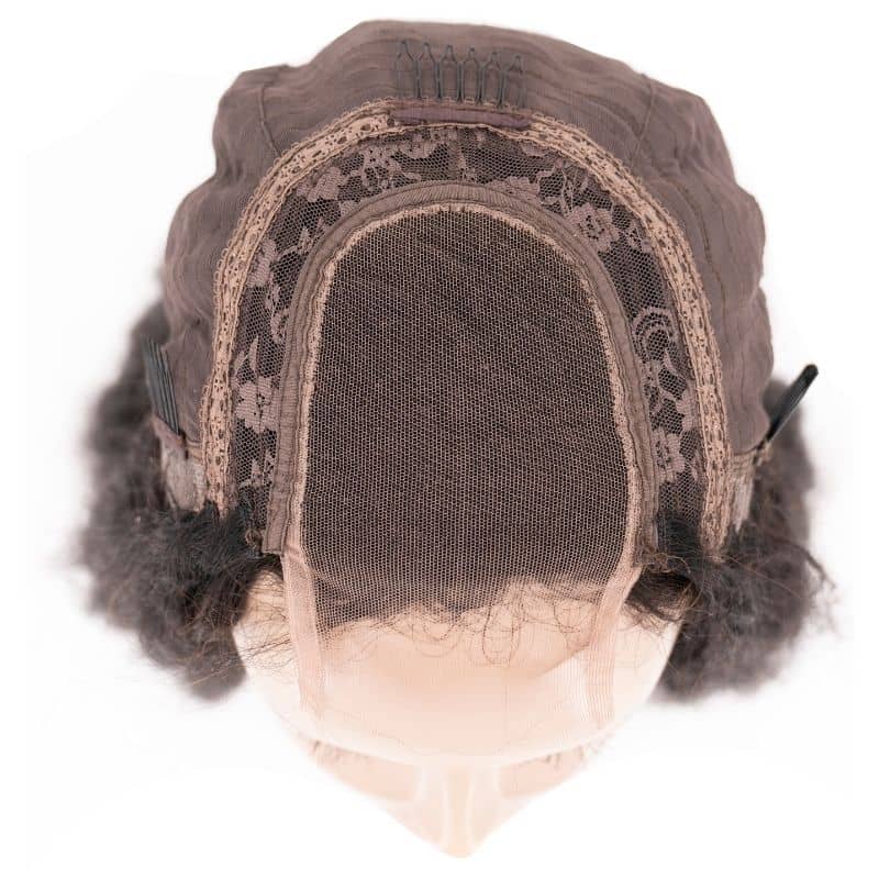 Kinky Straight 4x4 Transparent Lace 100% Human Hair Closure Wig - Private Label
