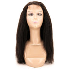 Kinky Straight 4x4 Transparent Lace 100% Human Hair Closure Wig - Private Label