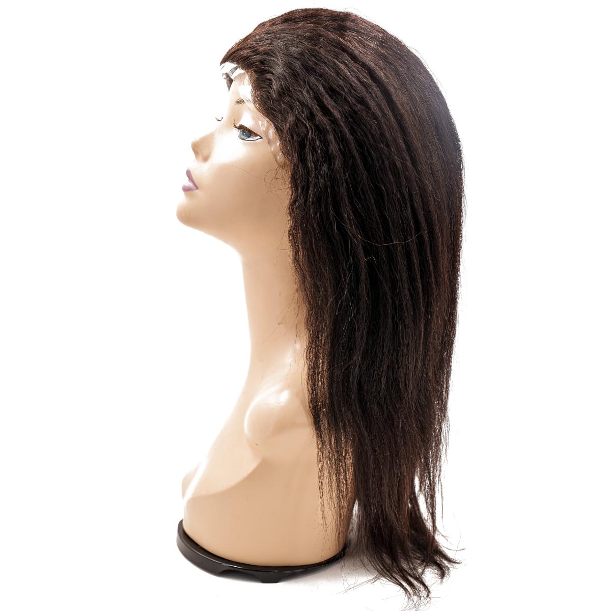 Kinky Straight Polyurethane Base Medical Wig