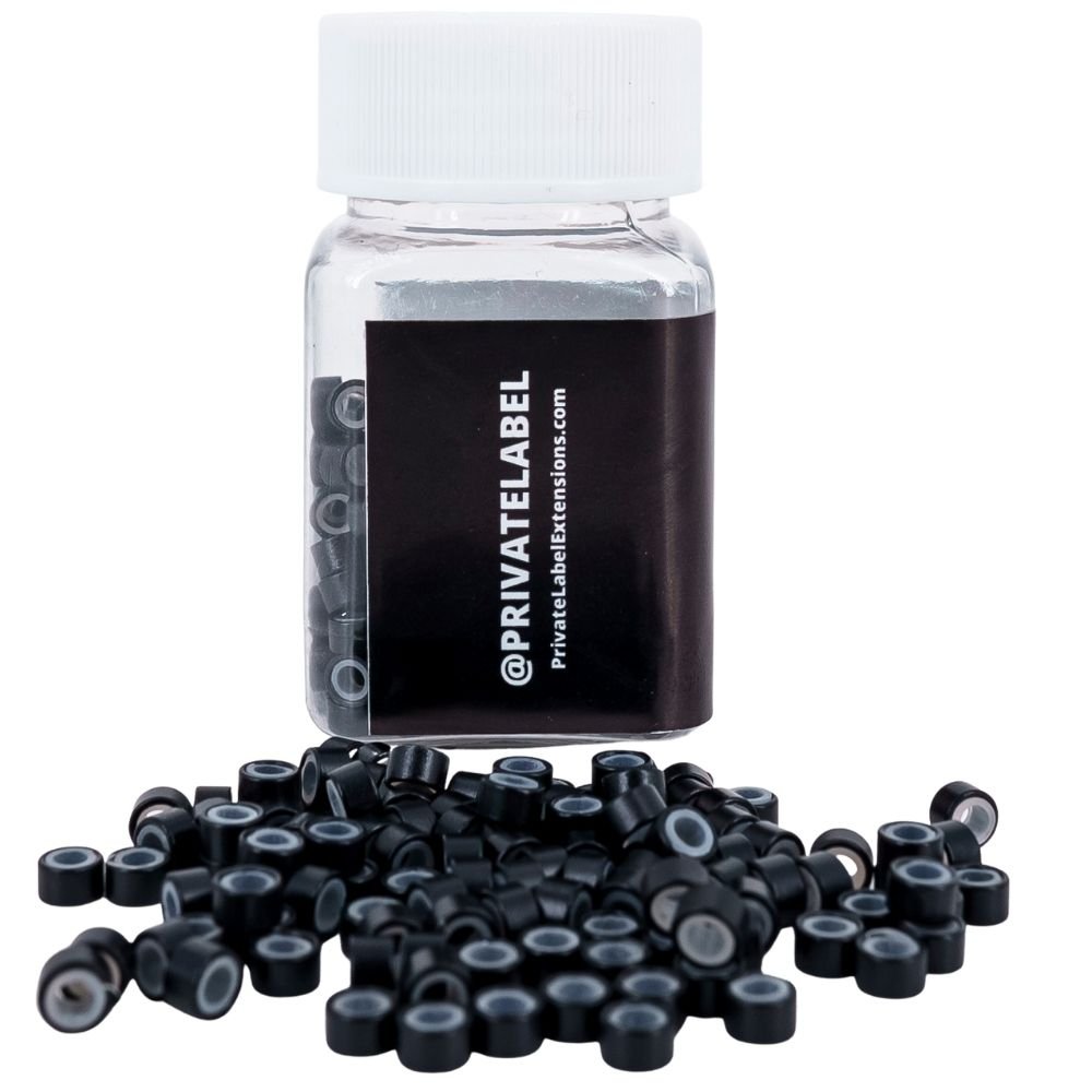 Black Micro Beads 5x3x3 mm (500 Pieces) - Private Label