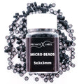Black Micro Beads 5x3x3 mm (500 Pieces) - Private Label