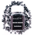 Black Micro Beads 5x3x3 mm (500 Pieces) - Private Label