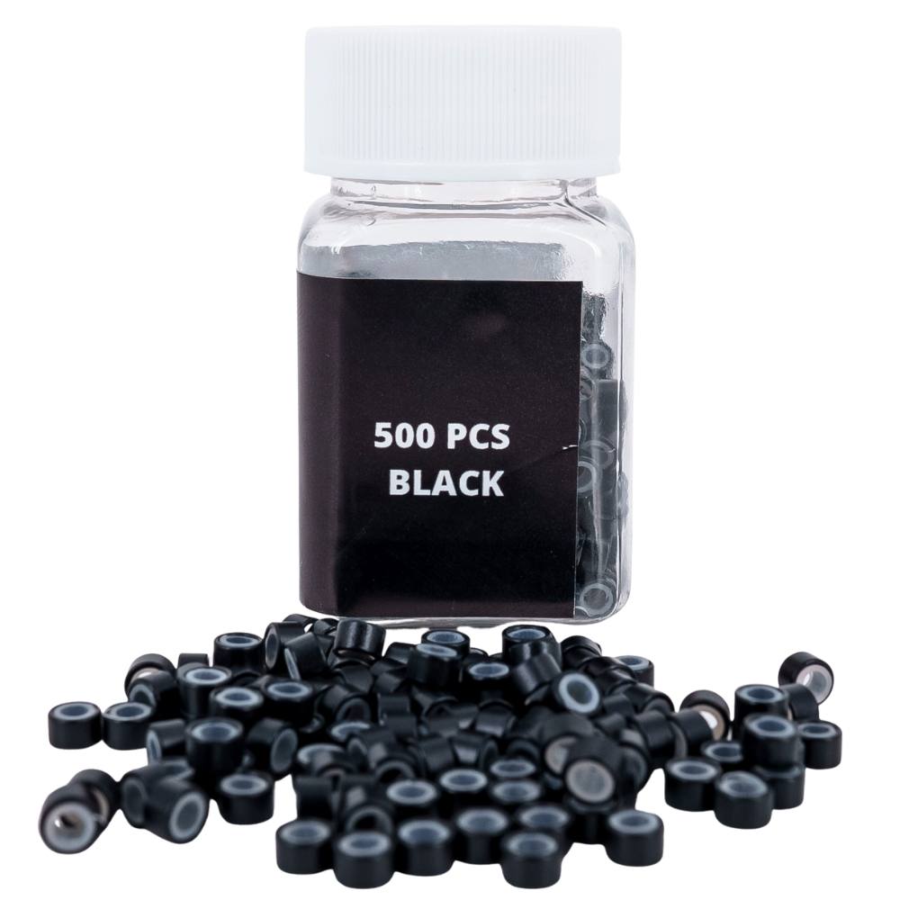 Black Micro Beads 5x3x3 mm (500 Pieces) - Private Label