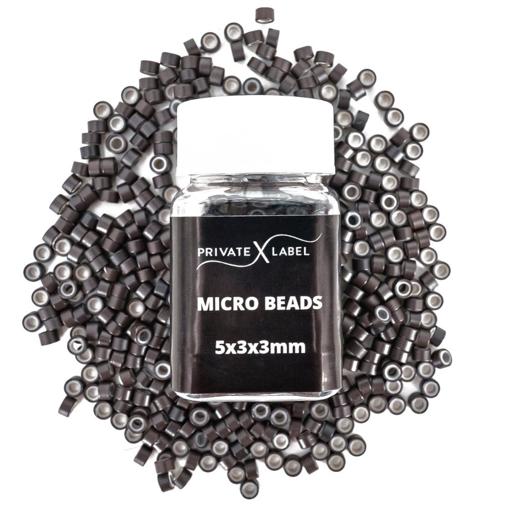 Brown Micro Beads 5x3x3 mm (500 Pieces) - Private Label