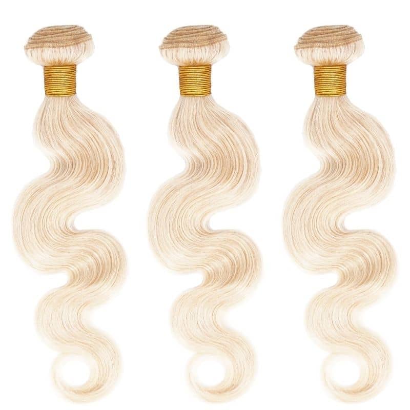 613 russian blonde body wave bundle deal