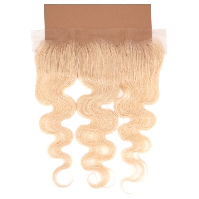 Blonde Body Wave 13x4 Transparent Lace Human Hair Frontal - Private Label