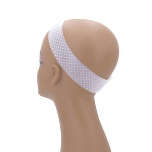 back of silicone wig grip band on mannequin