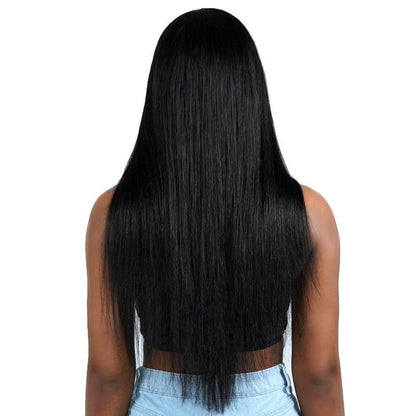Back of straight lace front wig