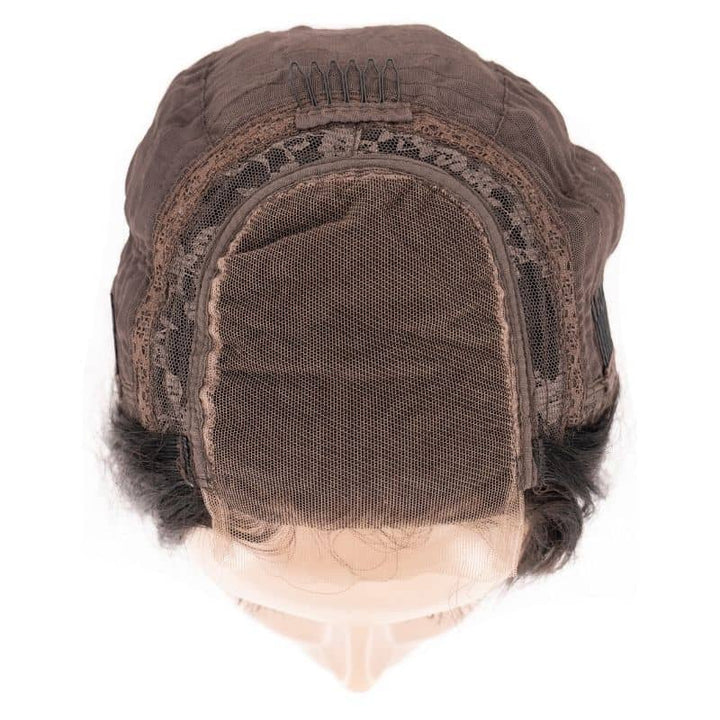 Top of straight closure wig inside