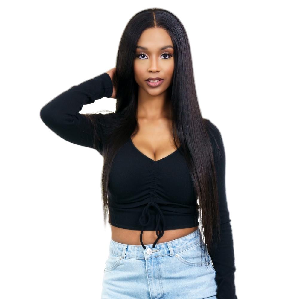 Straight 4x4 Transparent Lace 100% Human Hair Closure Wig - Private Label