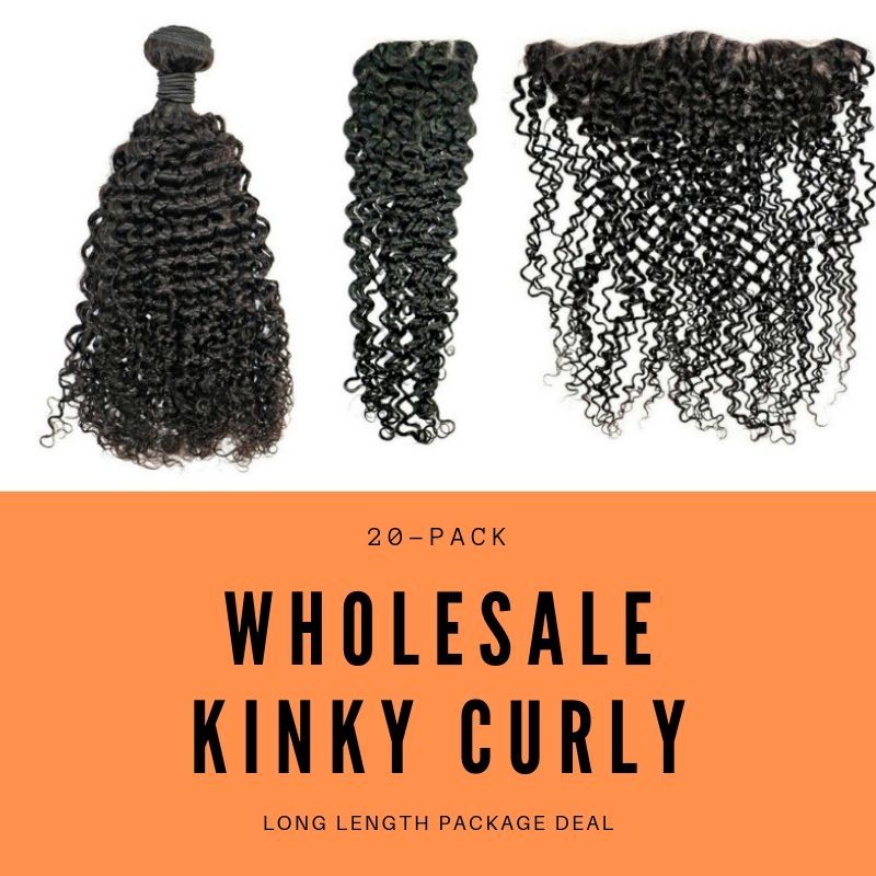 wholesale Kinky Curly Long Length Package Deal